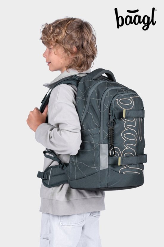 BAAGL SET 3 Skate Max Wave: batoh, penál, sáček GRS - Baagl