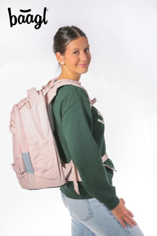 BAAGL SET 3 Skate max Creamy: batoh, penál, sáček - Baagl