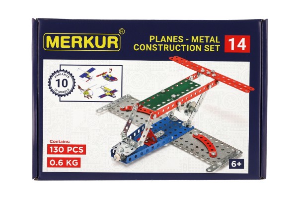 Stavebnice MERKUR 014 Letadlo 10 modelů 141ks v krabici 26x18x5cm - Merkur Toys