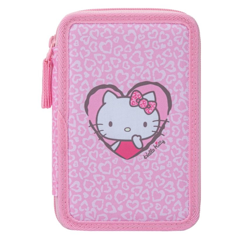 BAAGL Školní penál třípatrový Hello Kitty Sweet Leopard GRS - Baagl