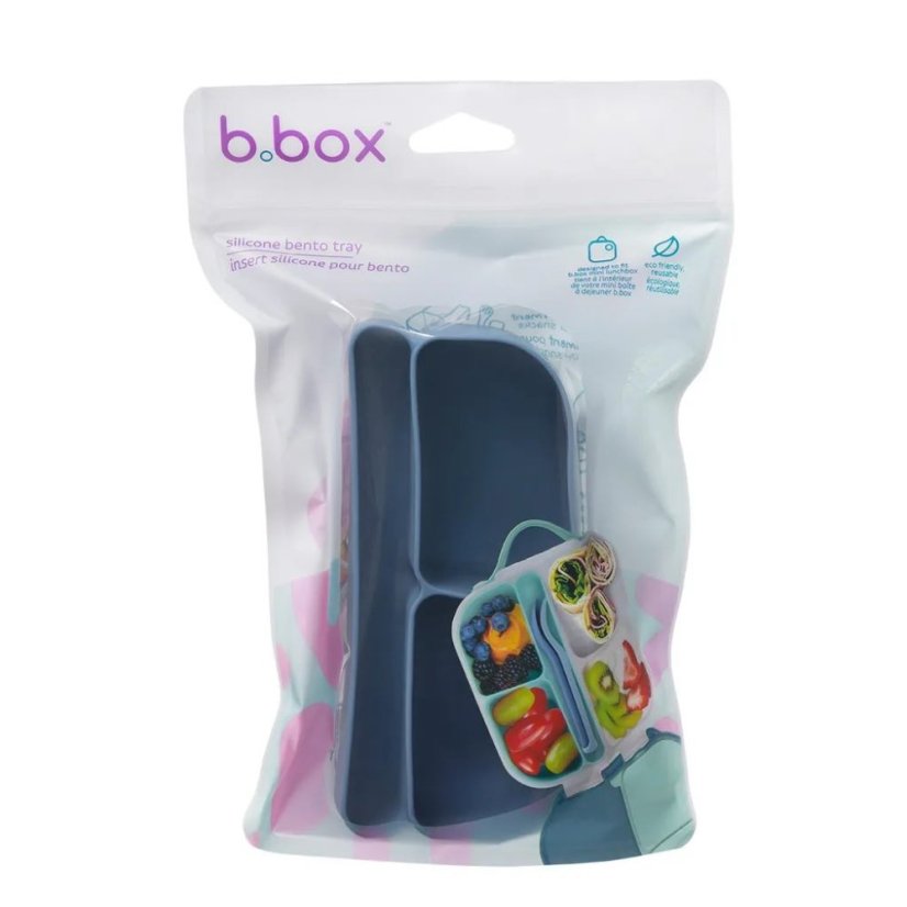 b.box Silikónový bento organizér do stredného boxu Modrý