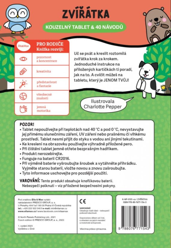 Kouzelný tablet & 40 návodů – ZVÍŘÁTKA - Baagl