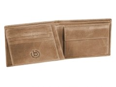 Pánská kožená peněženka s klopou Bugatti Volo malá světle hnědá