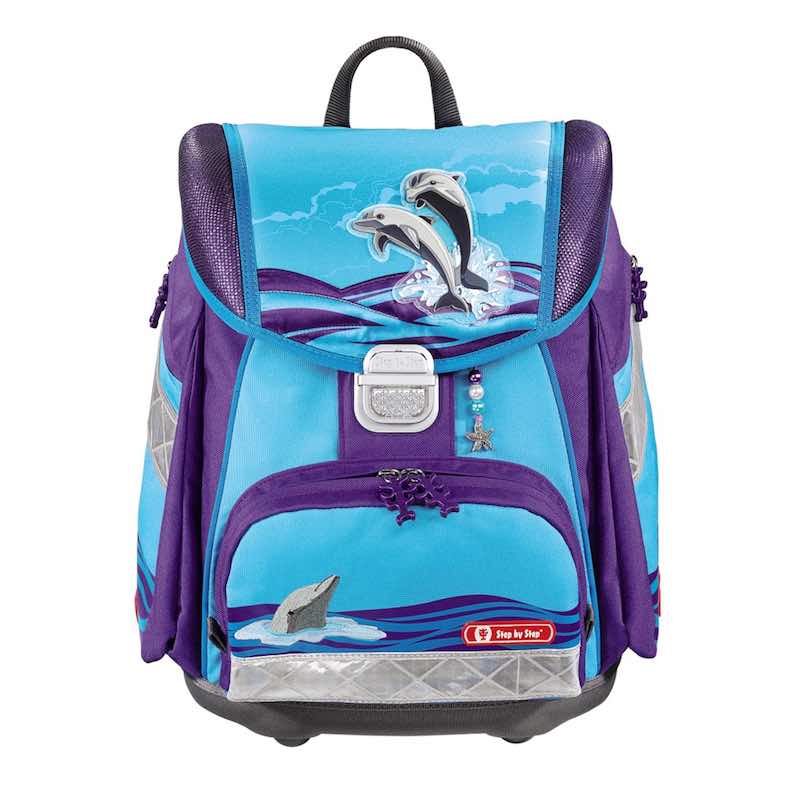 Školská aktovka v sade Step by Step TOUCH Dolphins, certifikát AGR - 5 kusov