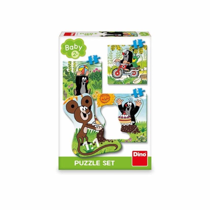 Puzzle Krtek na louce 3–5 dílků baby