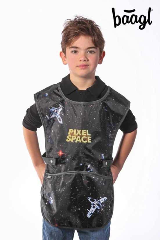 BAAGL SET 5 Zippy Plus Pixel Space: aktovka, penál, sáček, zástěra, peněženka - Baagl