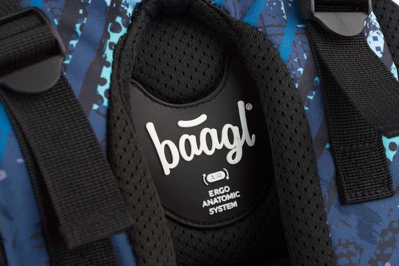 Školní batoh v setu Baagl skate Struktury - 3 díly