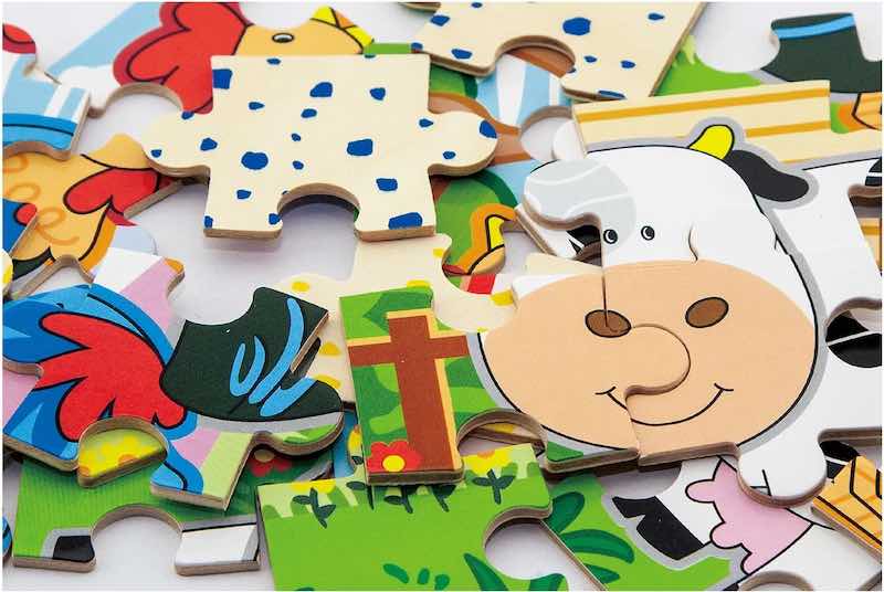 Dřevěné puzzle - farma Viga