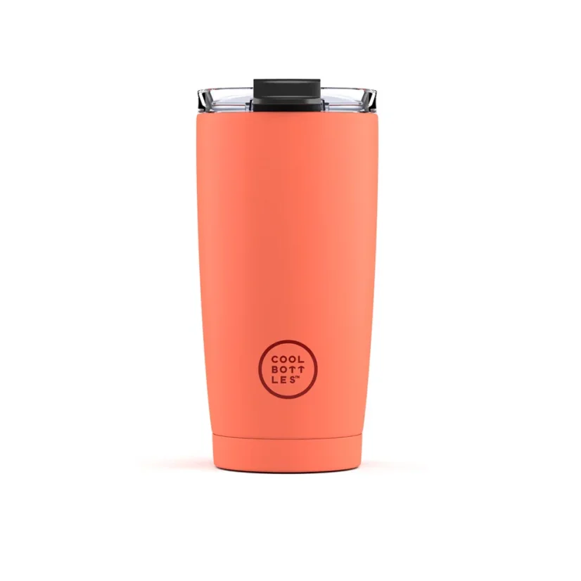 Nerezový termohrnek COOL BOTTLES Pastel Coral třívrstvý 550ml