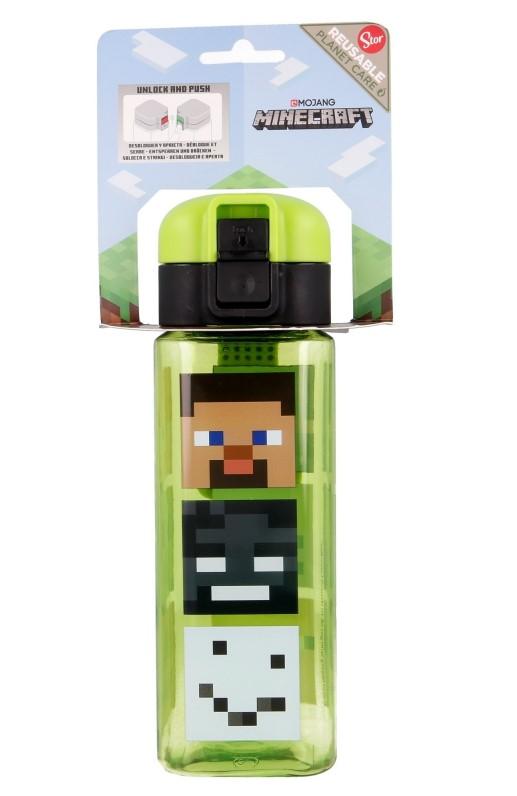 Detská fľaša na pitie so zámkom Stor Minecraft 550 ml