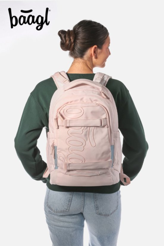BAAGL SET 3 Skate max Creamy: batoh, penál, sáček - Baagl
