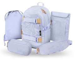 BAAGL SET 5 Skate Lilac: batoh, penál, sáček, ledvinka, obal na notebook - Baagl