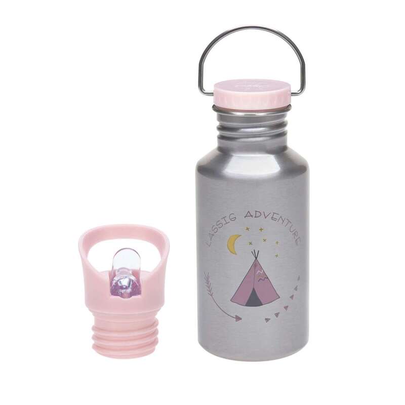 Dětská nerezová láhev na pití Lässig 500 ml týpí - Stainless Steel Adventure tipi