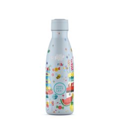 Detská termo fľaša z nerezovej ocele COOL BOTTLES Kids Candy Land trojvrstvová 350 ml 3D