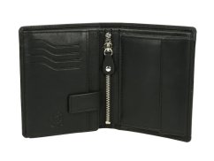 Pánská kožená peněženka Bugatti Simbiosi na výšku černá