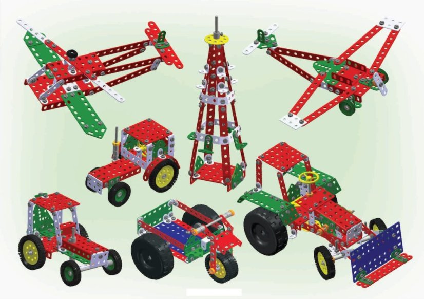 Stavebnice Merkur Farmer Set 20 modelů 349 ks