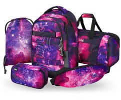 BAAGL SET 5 Skate max Galaxy: batoh, penál, sáček, sportovní taška, ledvinka - Baagl