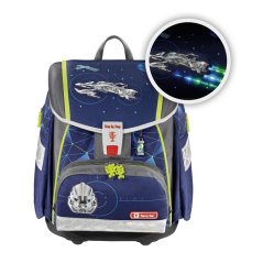Školní aktovka v setu Step by Step Flash blikačka Vesmírný pirát, AGR - 4 díly