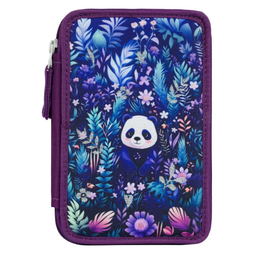 BAAGL Školní penál třípatrový Jungle Panda - Baagl
