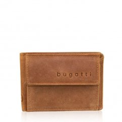 Pánska kožená peňaženka s predným vreckom Bugatti Volo hnedá