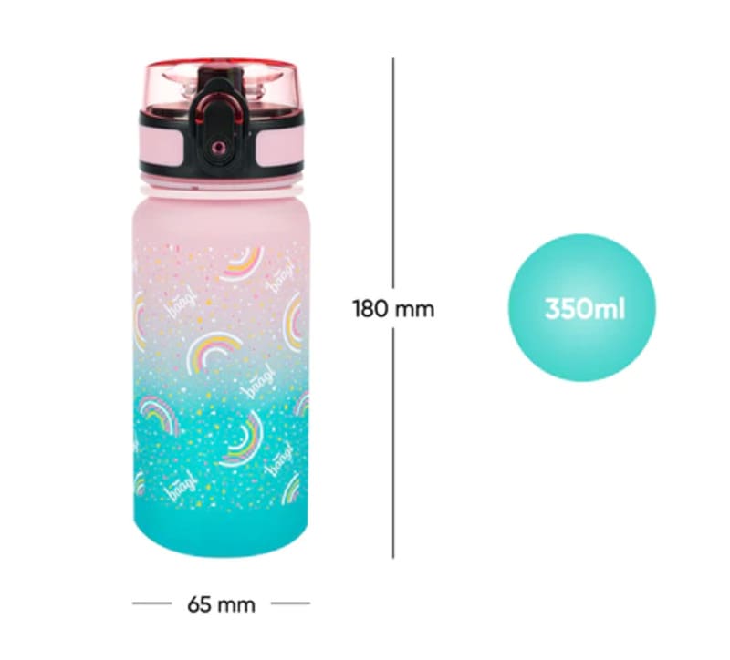 Dětská tritanová láhev na pití Baagl Gradient Duha 350 ml