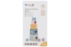 Dřevěné stavěcí kostky 5 ks PolarB