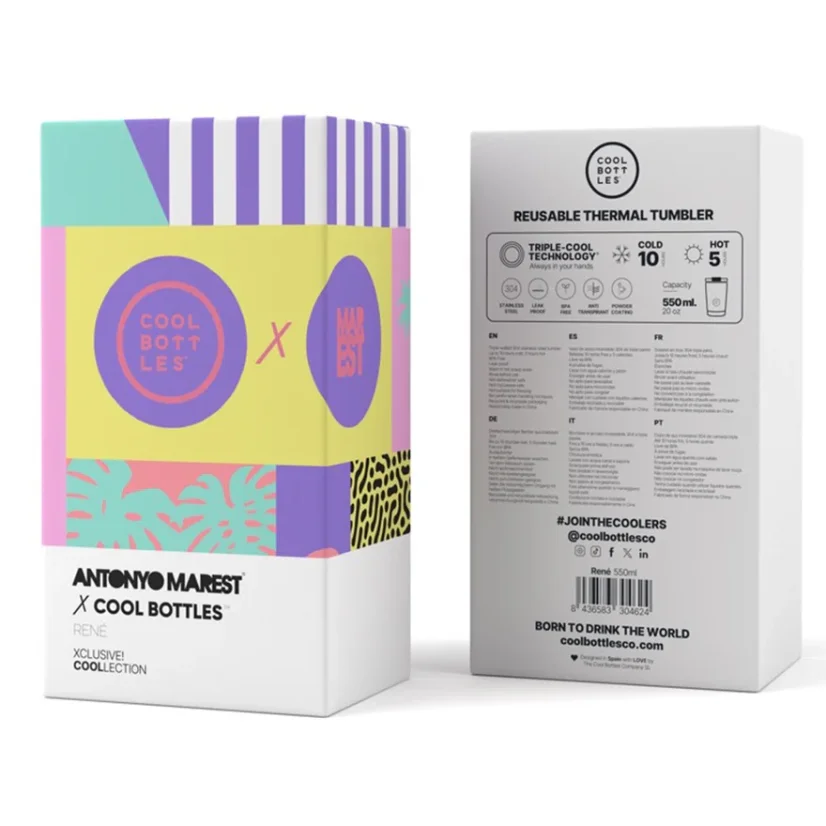 Nerezový termohrnek Cool Bottles Xclusive! Antonio Marest - René 550 ml