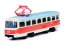 Tramvaj Tatra T3 česká kovová 16cm retro na zpětný chod v krabičce 20x8x6cm CZ design - Rappa