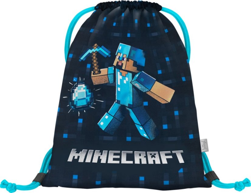 BAAGL 3 SET Ergo Minecraft Blue Axe: aktovka, penál, sáček - Baagl