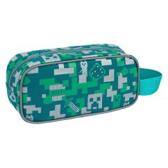 Penál etue Baagl Minecraft Silver Creeper reflexní