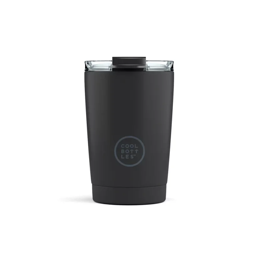Nerezový termohrnek COOL BOTTLES Mono Black třívrstvý 330ml