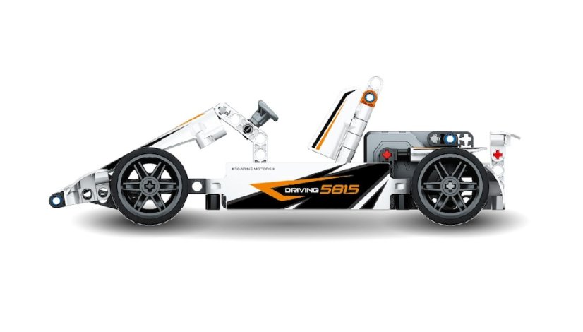 Stavebnice iM.MASTER formule plast 187 dílků na zpětné natažení v krabici 29x20x6cm