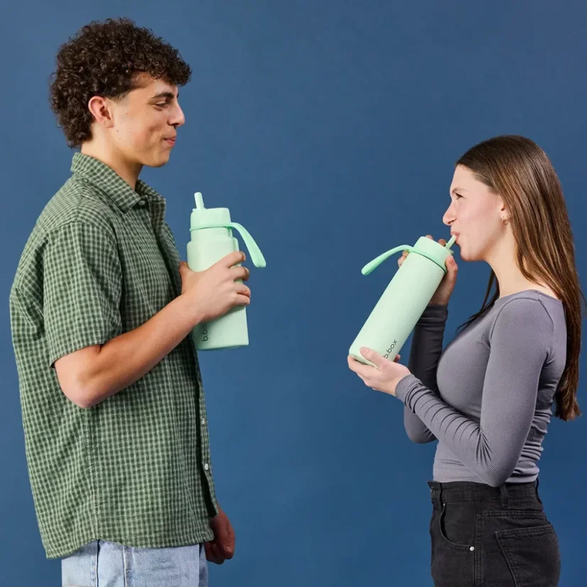 B.Box nerezová termofľaša so slamkou 690 ml - Spearmint