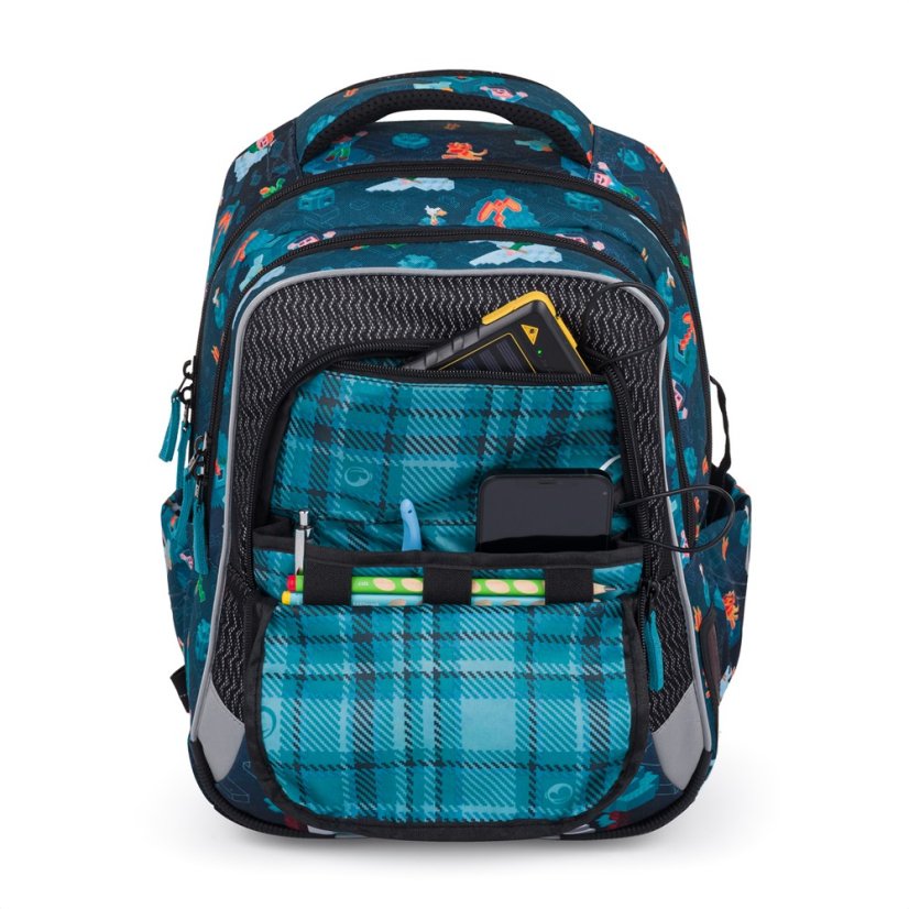 Bagmaster LUMI 24 E malý školní set pro prvňáčky – kostičkový svět - Bagmaster