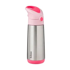 B.Box termoska na pití s brčkem 500 ml – Flamingo Fizz