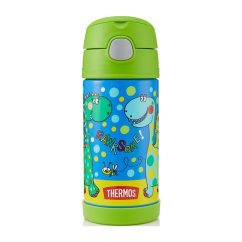 Detská termoska Funtainer so slamkou 355 ml - dinosaurus