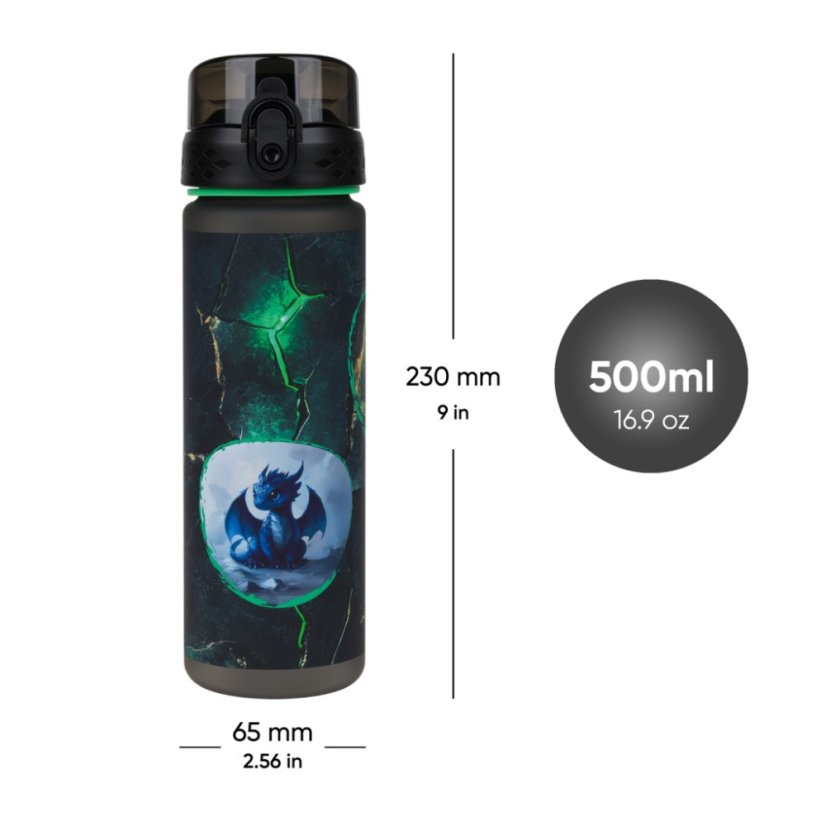 BAAGL Tritanová láhev na pití Draci, 500 ml - Baagl