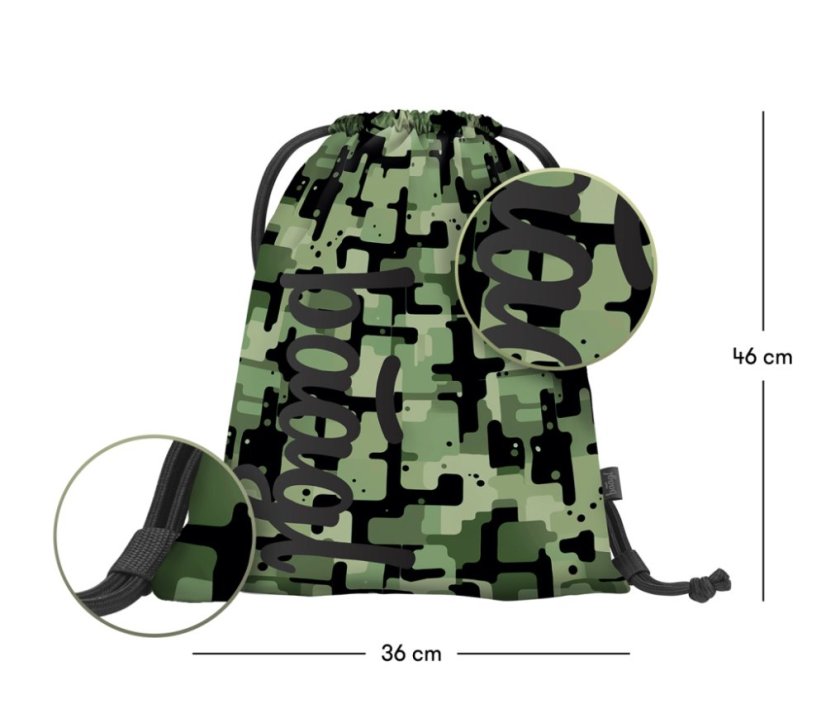 BAAGL SADA 3 Coolmate Green: batoh, peračník, vrecko - Baagl