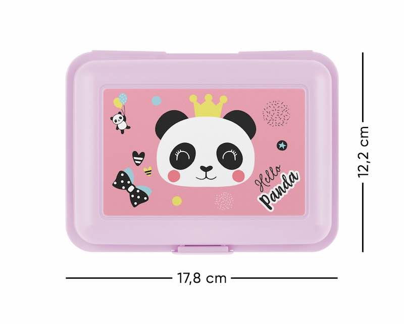 Školní aktovka v setu pro prvňáčky Baagl Zippy Panda - 7 dílů - láhev s brčkem
