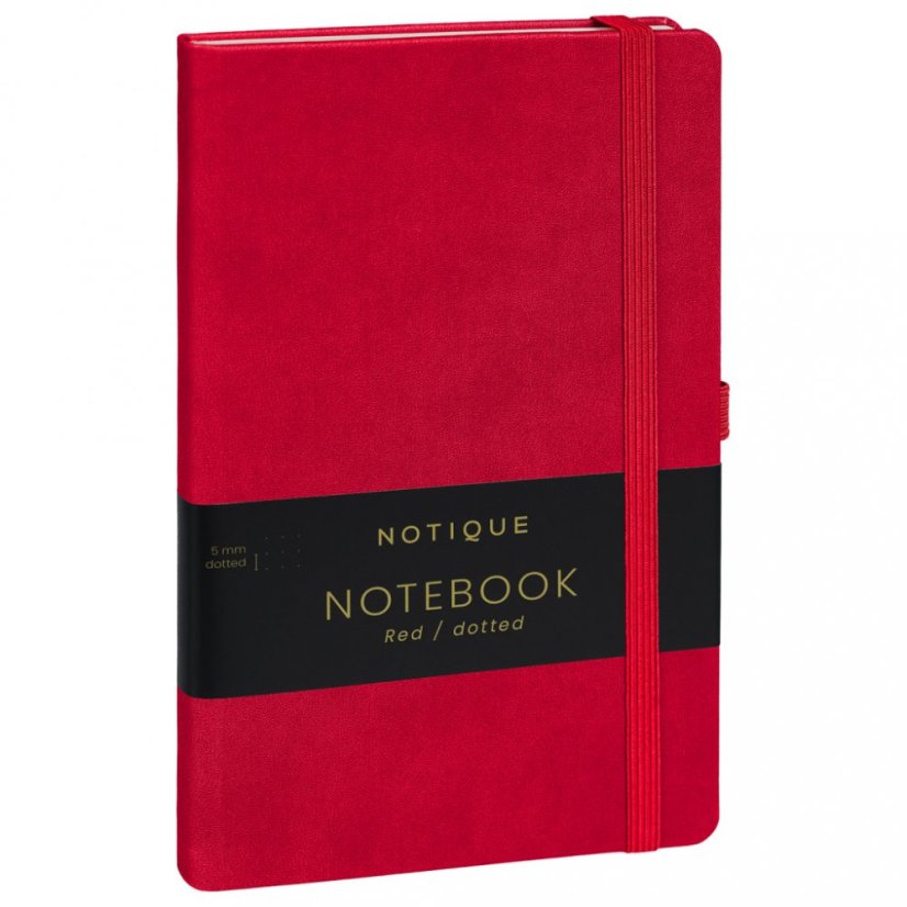 Notes Červený, tečkovaný, 13 × 21 cm - Baagl