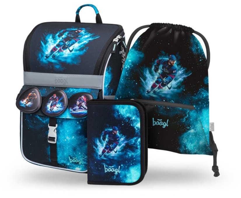 BAAGL SET 3 Zippy Hokej: aktovka, penál, sáček - Baagl