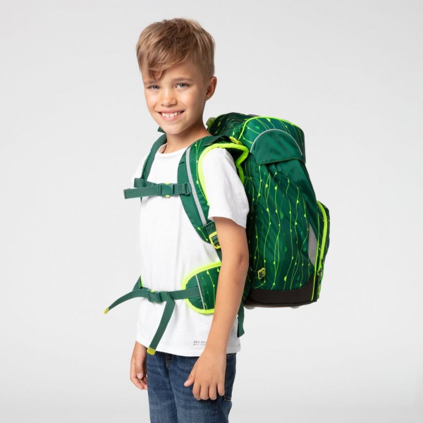 Školní batoh pro prvňáčky Ergobag prime Fluo zelený 2022