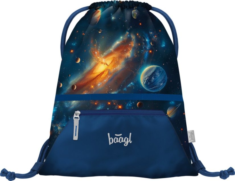BAAGL SET 5 AIRY Vesmír: batoh, penál, sáček, zástěra, peněženka - Baagl