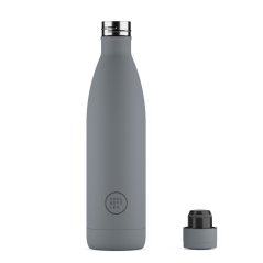 Termo fľaša z nerezovej ocele COOL BOTTLES Pastel Grey trojvrstvová 750 ml