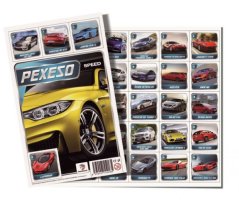 Pexeso Auta společenská hra 32 obrázkových dvojic - Bonaparte