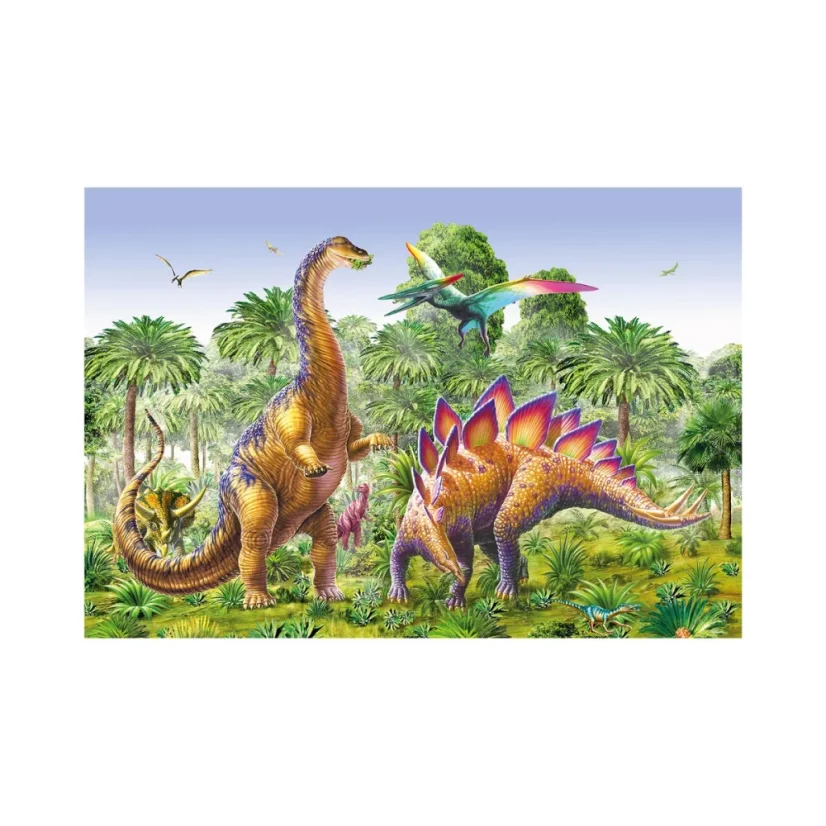 Puzzle Souboj dinosaurů 2x48 dílků