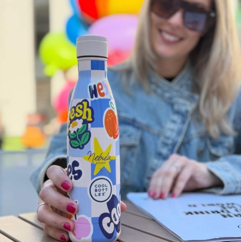 Nerezová termolahev Cool Bottles Xclusive! Sticker Fever třívrstvá 500 ml