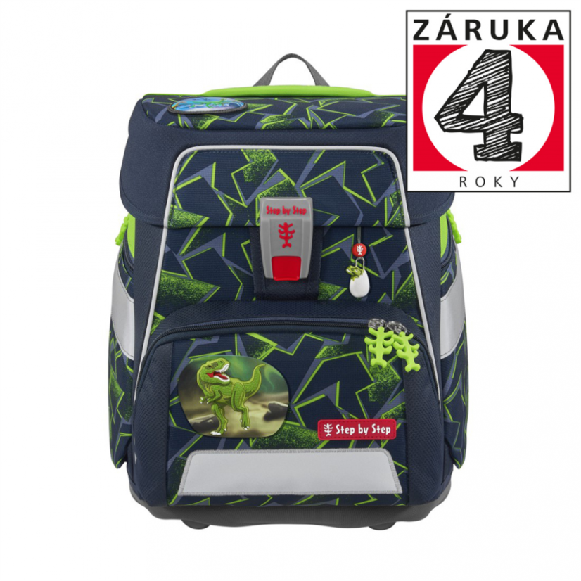 Školní aktovka SPACE pro prvňáčky - 5dílný set, Step by Step Wild T-Rex Taro, certifikát AGR - Step by Step