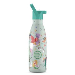 Detská termo fľaša z nerezovej ocele COOL BOTTLES Kids Princess Kingdom trojvrstvová 350 ml 3D