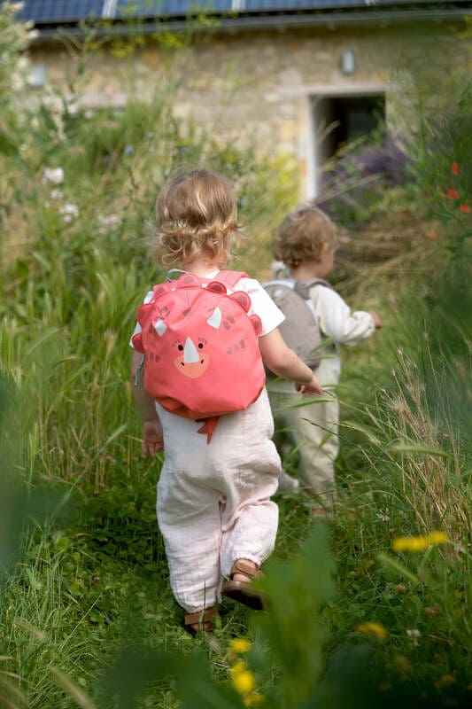 Dětský batoh Lässig růžový dinosaurus - Tiny backpack About Friends dino rose